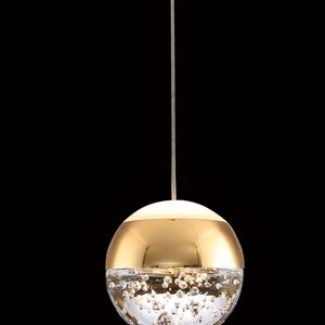 Gold and Clear Pendant Light